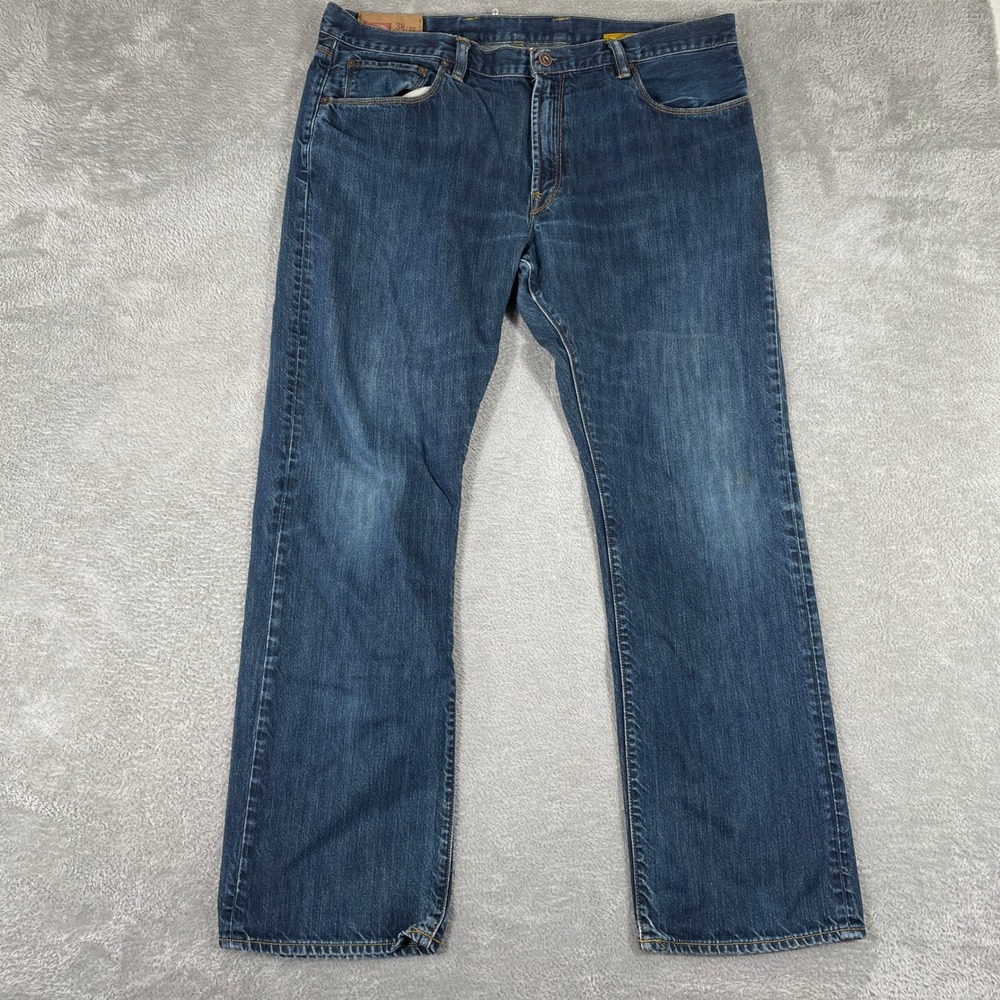 Gap 1969 Low Rise‎ Straight Fit Jeans Men's 38x32 Dark Blue Wash Cotton